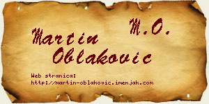 Martin Oblaković vizit kartica